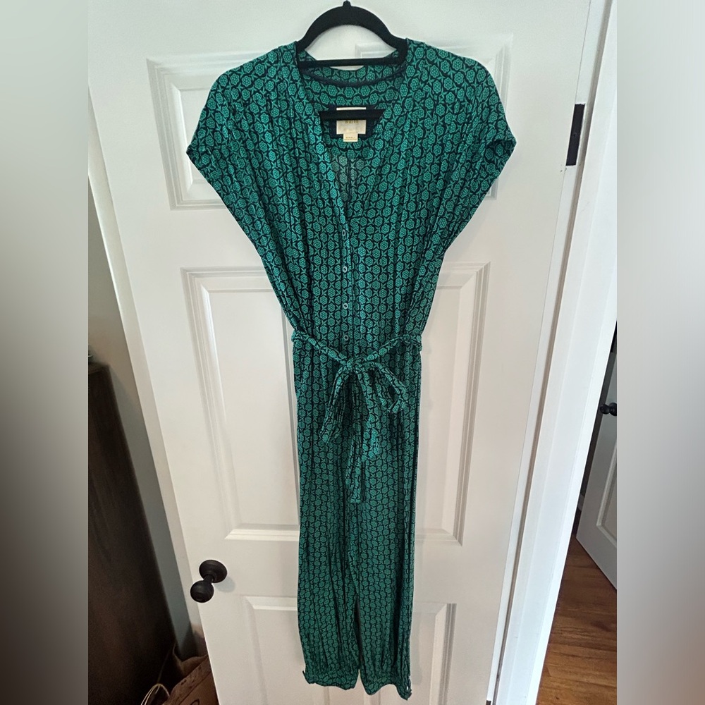 Anthropologie Patterned Jumpsuit with tie